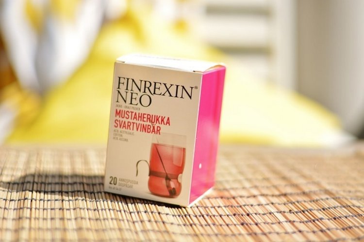 Для облегчения симптомов – Finrexin с аспирином, кофеином и большим содержанием витамина C