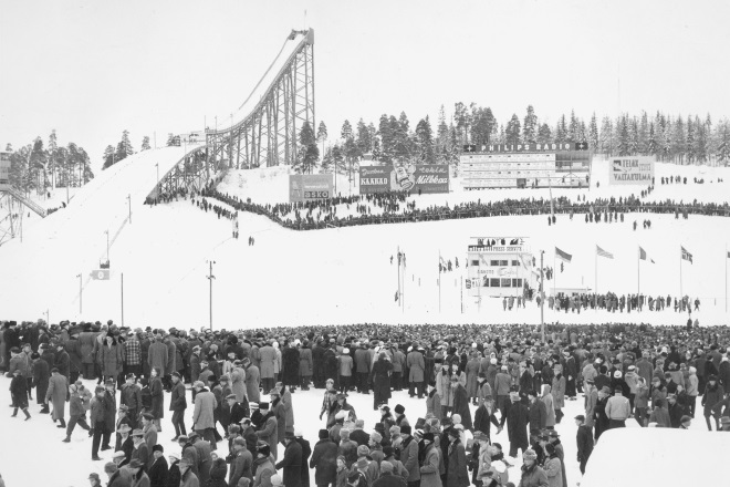 Первый стадион в Лахти в 1950-х годах