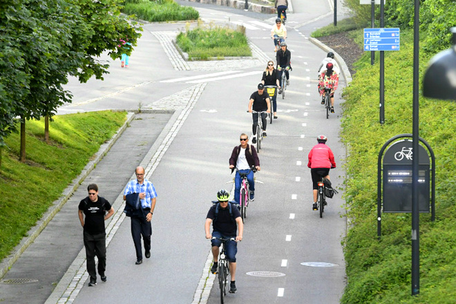 Велодорожка в Хельсинки