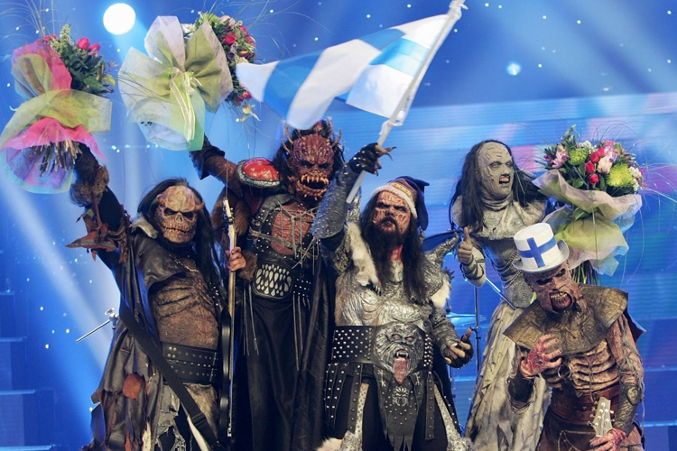 В 2006 году финская хеви-метал-группа Lordi одержала победу на песенном конкурсе «Евровидение». Фото: express.co.uk