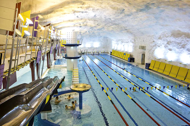 Где ещё можно увидеть подземный бассейн? Фото: perheenkaupunki.fi