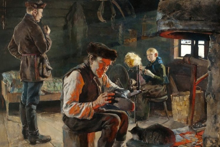 Фрагмент картины Аксели Галлен-Каллела, финского художника 19 века