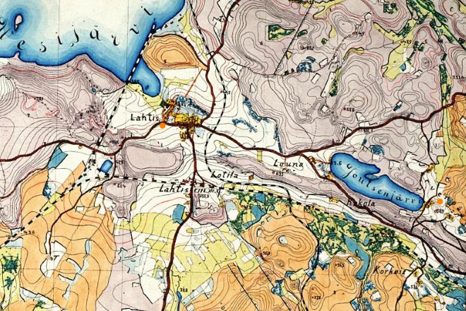 Карта Лахти XVIIIв.